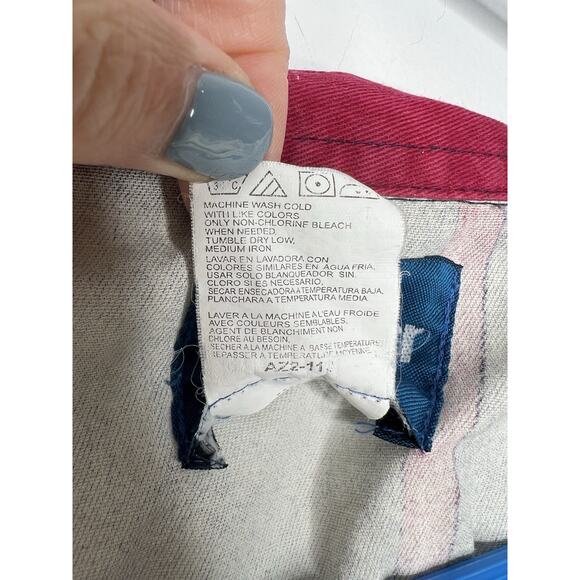 Vintage Wrangler Brushpopper Western Multicolor Pearl Snap Stripe Size Large - Picture 8 of 9